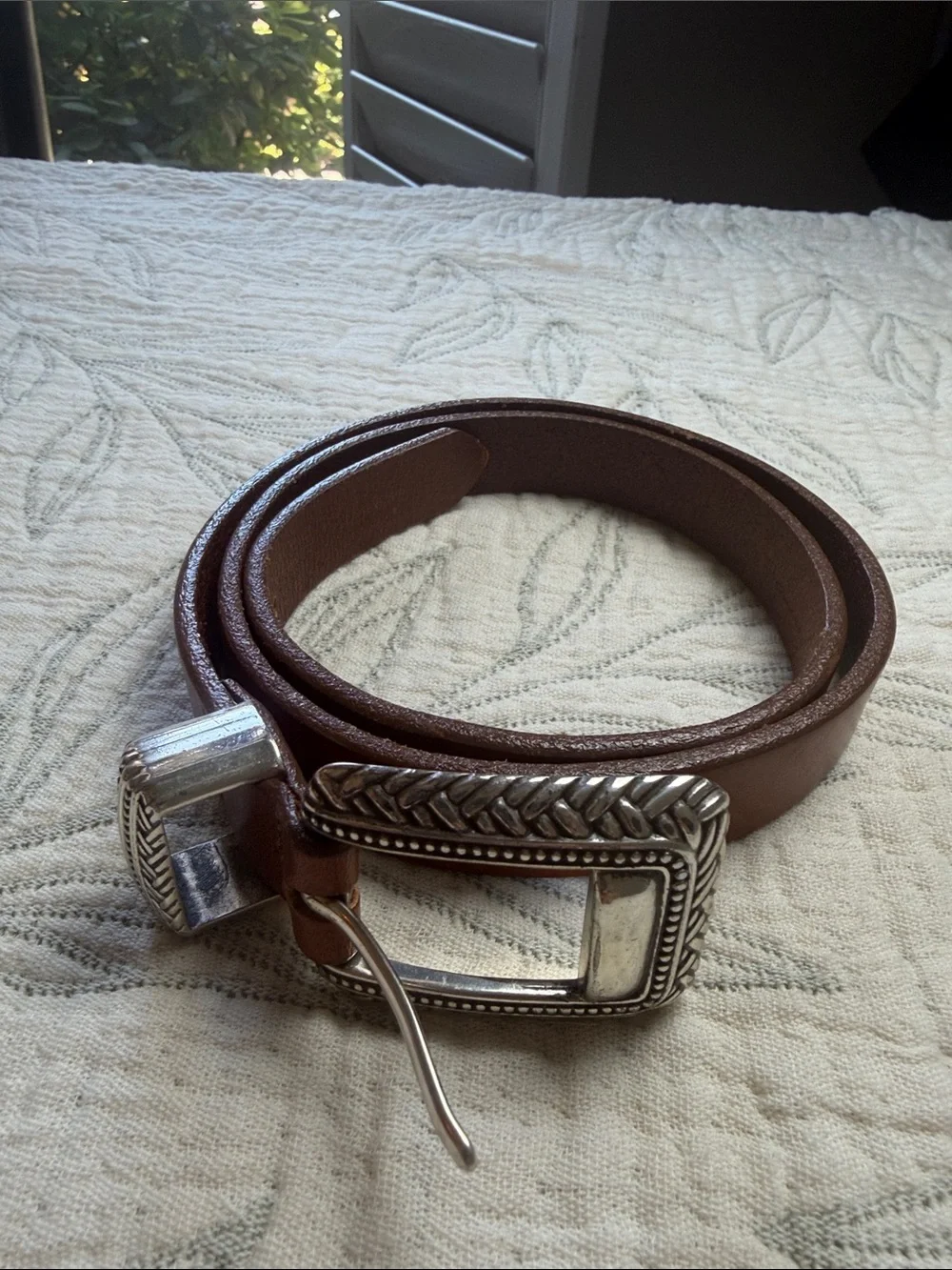 Leather Classic brown Belt;Medium